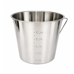 Seau gradué en acier inoxydable 12,3 L